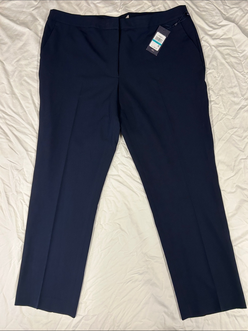 NWT Tommy Hilfiger Princeton Slim Ankle Pants Navy Blue Size 16 Workwear